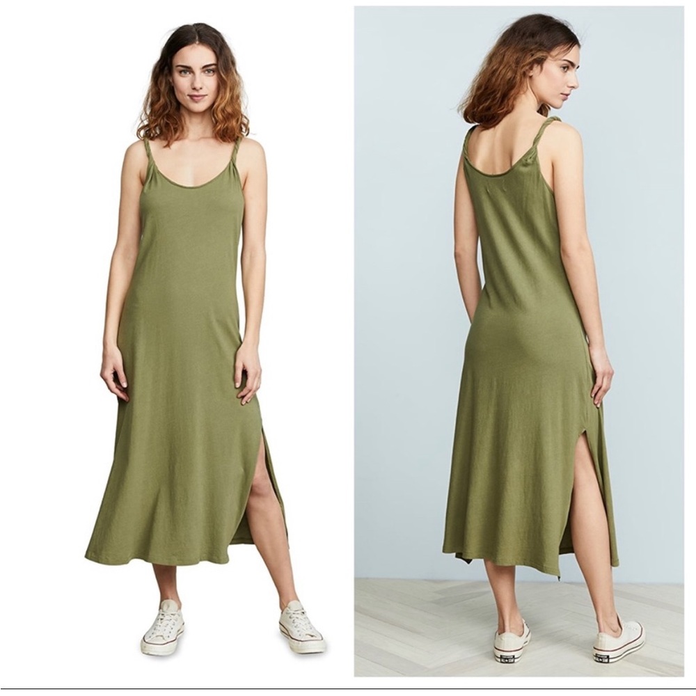 Current/Elliott The Twisted Dress • L • Moss Green